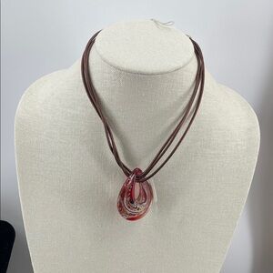 2.11.26-22 Chico’s Art Glass Necklace